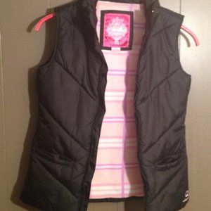 UniSex Puffer L-XL Black With Pretty Pink Inside